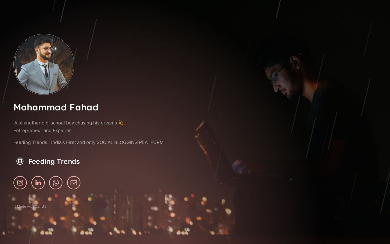 Carrd profile picture for @fahad